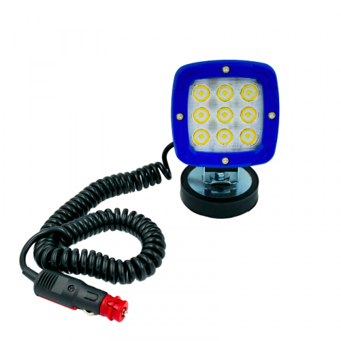 Proiector LED de lucru cu magnet, Aluminiu, 12/24V, 14.20cm, cablu spiralat 7.8m, 2800lm [4]