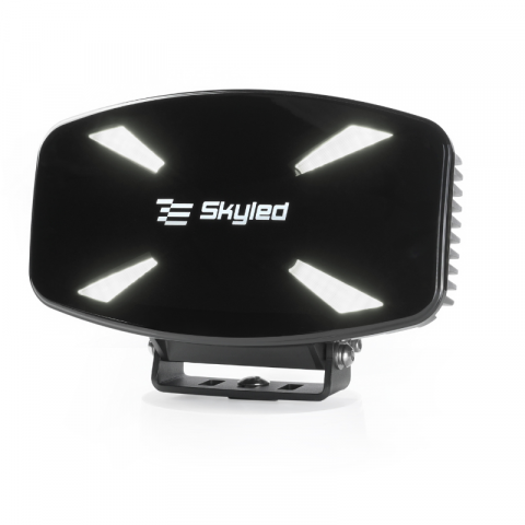 Proiector LED, Jumbo Stella Flash FULL, 140W, 12/24V, 8500lm, 24.7cm, Pozitie Alba, Galbena, Stroboscop si capac protectie, Off Road, Tir [19]