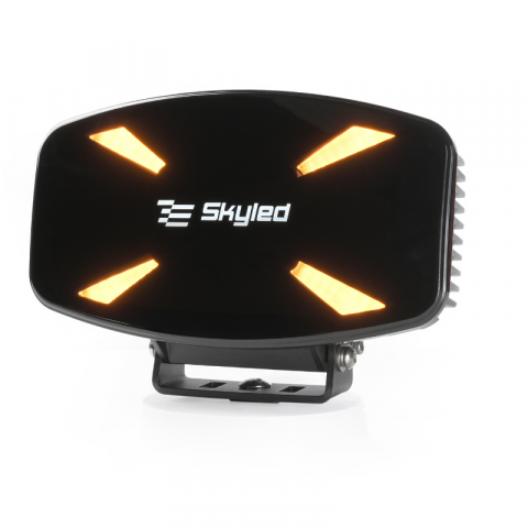Proiector LED, Jumbo Stella Flash FULL, 140W, 12/24V, 8500lm, 24.7cm, Pozitie Alba, Galbena, Stroboscop si capac protectie, Off Road, Tir [18]