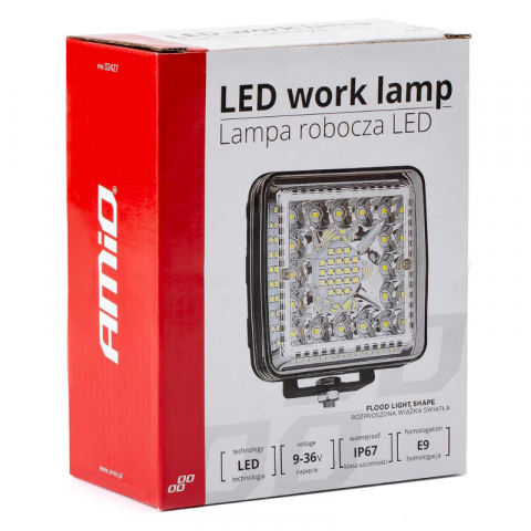 Proiector LED Lucru Auto AWL13, 77 LED, Fascicul Flood, 12/24V, 3840 lm, 11 x 11cm [11]