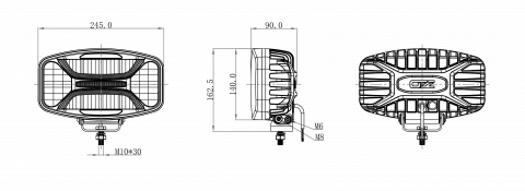 Proiector LED OZZ XO1 P, 8160LM, IP69K, 24.5cm, cu stroboscop, 5 functii [7]