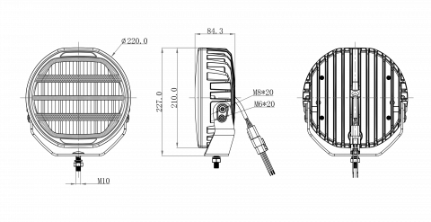 Proiector LED OZZ XR2 P9”, 10600LM, IP69K, 22cm, 4 functii [5]