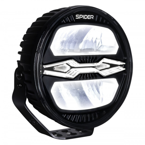 Proiector LED X-Spider NINJA, rotund, 12/24V, 100W, lumina drum, pozitie, avertizare IP69K [1]