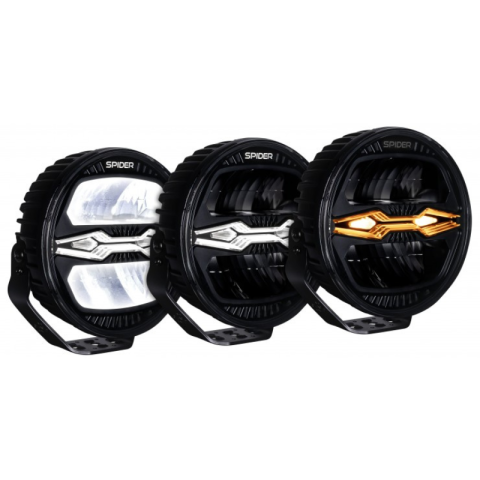 Proiector LED X-Spider NINJA, rotund, 12/24V, 100W, lumina drum, pozitie, avertizare IP69K [4]