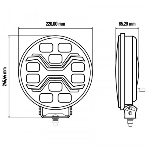Proiector rotund LED X-SPIDER TOXIC, 80W, 22cm, faza, pozitie alba si stroboscop portocaliu [2]