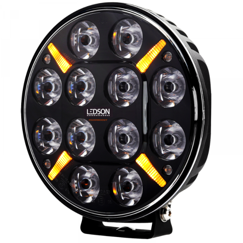 Proiector LEDSON Pollux9+, Spot, 120W, 21.8cm, IP68, 12/24V, cu stroboscop si pozitie alb/galbena, Powerboost [6]