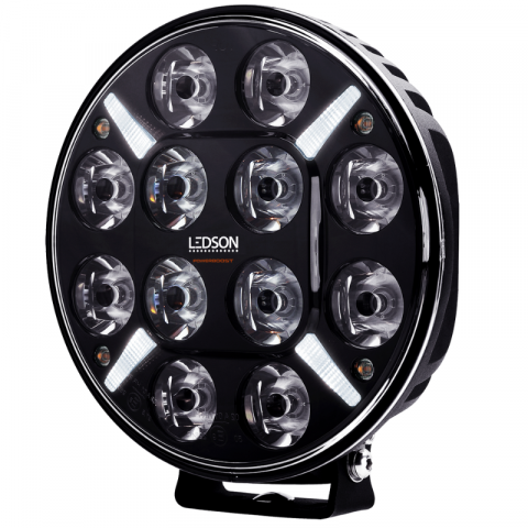 Proiector LEDSON Pollux9+, Spot, 120W, 21.8cm, IP68, 12/24V, cu stroboscop si pozitie alb/galbena, Powerboost [7]