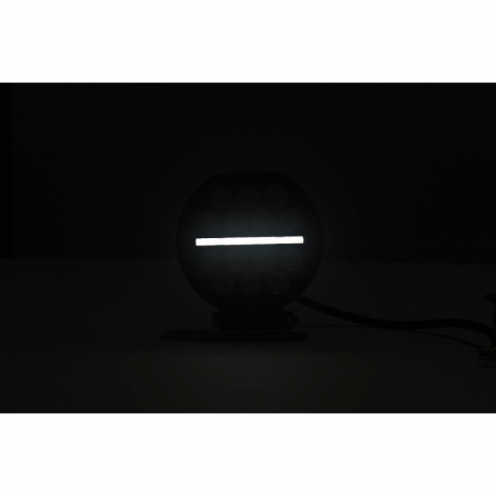 Proiector auto rotund cu LED, faza si pozitie, flood, 10.8 x 4.5cm, 1300lm, 18W [2]
