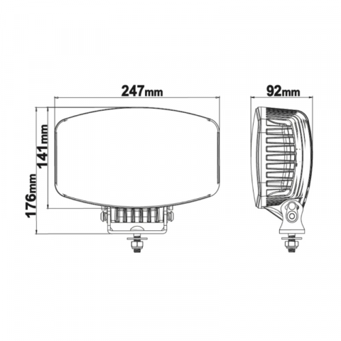 Proiector Skyled Jumbo cu pozitie galbena si alba, 8500lm, 12/24V, 24.7cm [6]