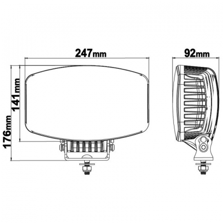 Proiector suplimentar LED, Orion10+ Cromat 100W cu lumina de pozitie galben-portocaliualba - Ledson 33490426 [6]