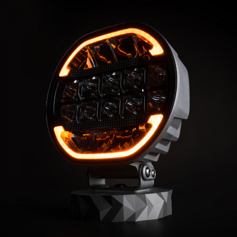 Proiector Suplimentar LED, SCALLOP 9X, 22cm, 180w, 10600lm, Pozitie Dinamica Alb/Portocaliu, 680m [10]
