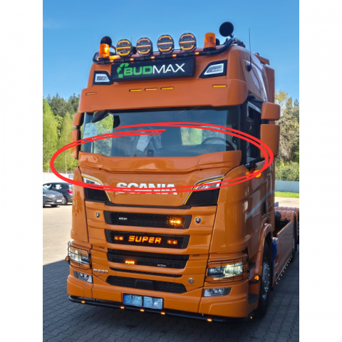 Parasolare si accesorii - Protectie parbriz, plasa insecte, 22 cm, TruckKing Scania S/R Next Gen 2016+,
