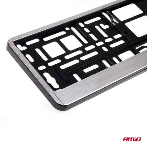 Rama Suport Numar Inmatriculare Auto, Argintiu Periat [2]