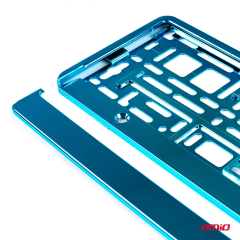 Rama Suport Numar Inmatriculare Auto, Turcoaz Metalic [2]