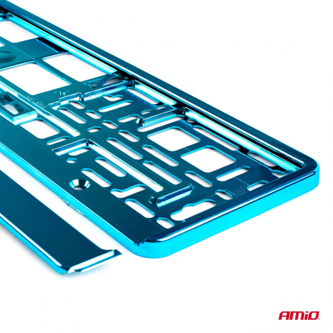 Rama Suport Numar Inmatriculare Auto, Turcoaz Metalic [3]