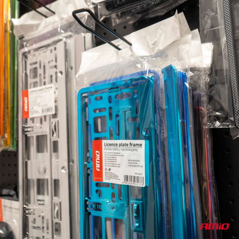 Rama Suport Numar Inmatriculare Auto, Turcoaz Metalic [4]