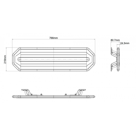Rampa girofar LED, 766mm, 1224V, joc lumini, cu telecomanda - Truck LED BLK0040 [4]