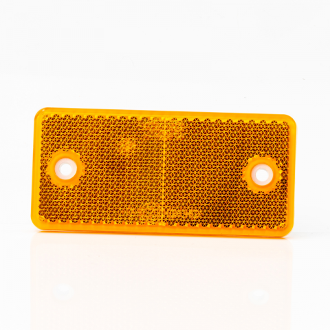 Dispozitive Avertizare - Catadioptru, Reflector alb, galben, roșu cu orificiu de montare, 9 x 4cm