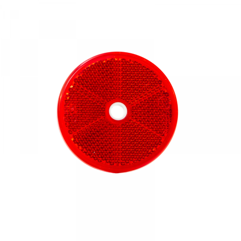 Catadioptru, Reflector rotund alb, galben, roșu cu orificiu de montare Ø60 mm [1]