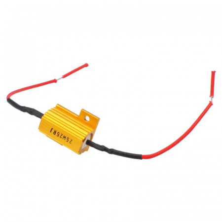 Echipamente auxiliare - Rezistor, anulator eroare bec ars pentru LED-uri, 25W/25ohm  RE002