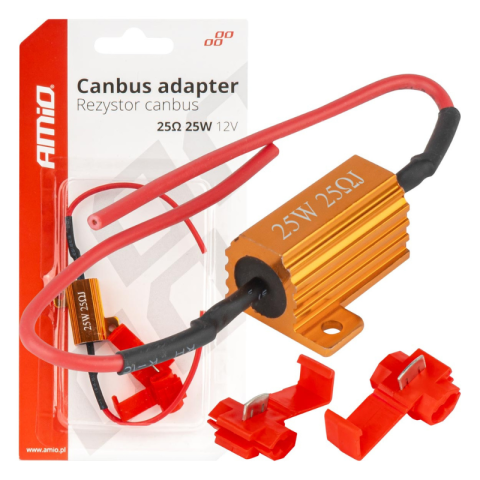 Rezistoare CANBUS LED - Rezistor CANBUS pentru becuri LED, Decodor, 25 Ohm 25W, 12V, eliminare erori si palpaire