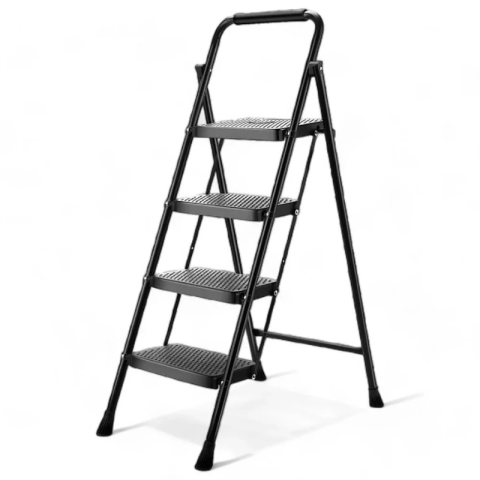 Scara taburet cu 4 trepte, inaltime 95 cm, pliabila, structura metalica rezistenta, compacta [2]