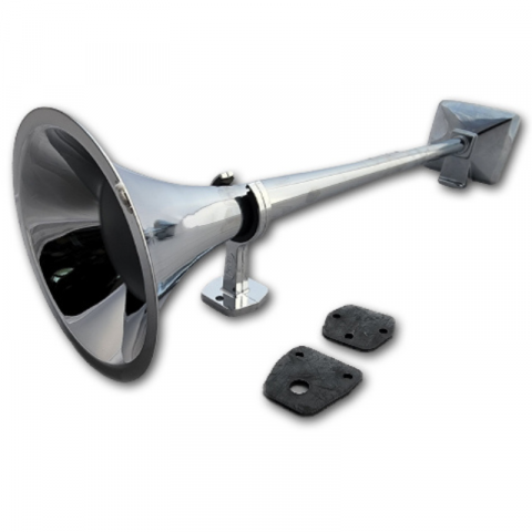 Dispozitive Avertizare - Semnal pneumatic, cromat, 62 cm, E-Tone, diametru 15.5 cm, crom, 1/8 inch