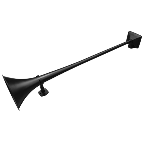 Semnal pneumatic HADLEY, aluminiu, negru, rotund, 95cm, cu suport montare, fara capac [1]