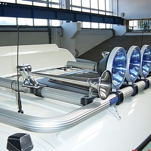 Semnal pneumatic rotund din inox, 80 cm, 108 dB [1]