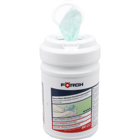 Servetele umede universale, Derma Wipes, 50 buc, 27x26,6cm, dozator [2]