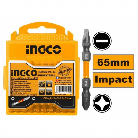 Accesorii scule electrice - Set 10 buc. capete de insurubare, varfuri/biti de impact, magnetizati