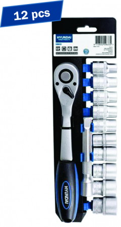 Scule si unelte - Set 12 chei clichet tubulare 1/2 HYUNDAI HY-59633