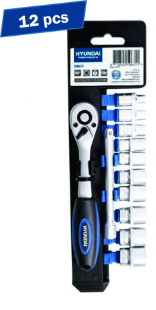 Scule si unelte - Set 12 chei clichet tubulare 1/4 HYUNDAI HY-59631