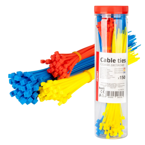Feronerie si accesorii - Set 150 Bride Cablu (Soricei) Plastic Multicolor