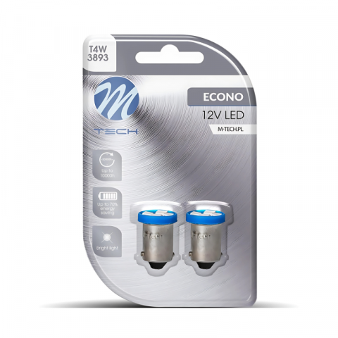 Becuri si sigurante auto - Set 2 Becuri LED Auto, T4W, BA9s,  12V, Albastre