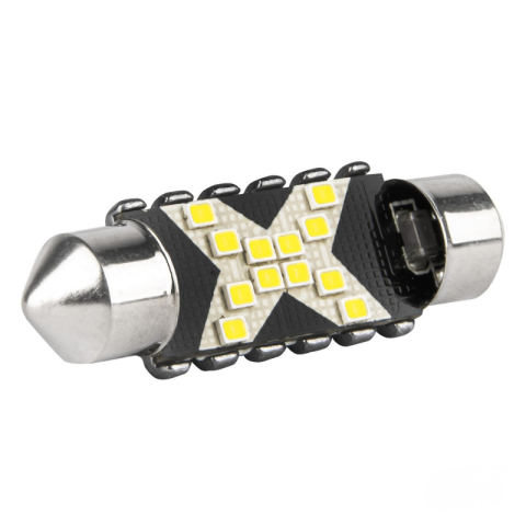 Set 2 Becuri LED CANBUS, C5W Festoon 36mm, 12SMD 2016, 5500K 12/24V [3]