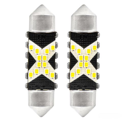 Set 2 Becuri LED CANBUS, C5W Festoon 39mm, 12SMD 2016, 5500K, 12/24V [1]