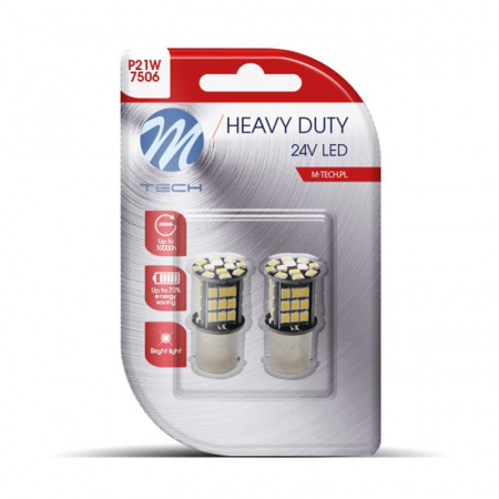 Becuri LED - Set 2 bucati bec LED, Ba15s, CANBUS, 24V, P21W, Alb  LB9354W