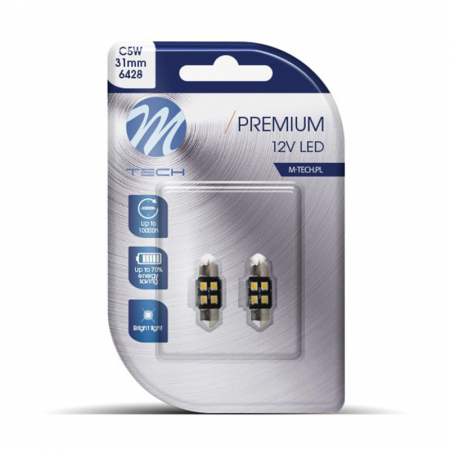 Set 2 bucati bec LED, C5W, 31mm, CANBUS, SV8.5, Alb  LB345W