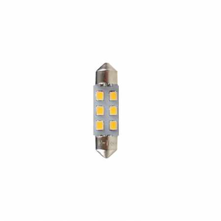Set 2 bucati bec LED, C5W, 36mm, SV8.5, 12V, Alb  LB028W [1]