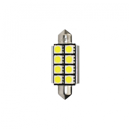 Set 2 bucati bec LED, C5W, 41mm, SV8.5 ,12V, Alb - M-TECH  LB030W [1]