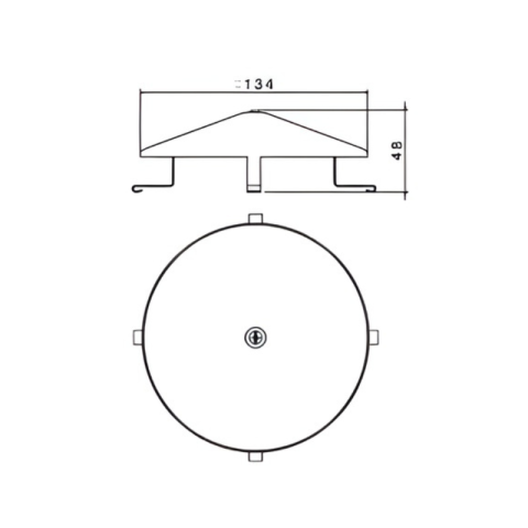 Set 2 capace claxon pneumatic, inox, diametru 13.4 cm, compatibil TA150/180 [1]