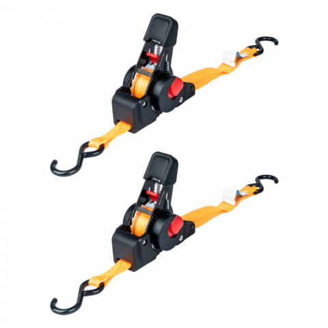 Accesorii si Echipamente Auto - Set 2 Chingi Fixare Marfa cu Clichet Automat S-Type, 2m, 100/200kg, Latime 18mm