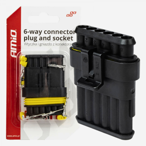 Electrice auto, camioane si remorci - Set 2 Conectori Impermeabili, Mufa 1–6 Pini