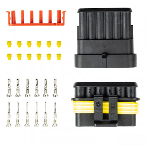 Set 2 Conectori Impermeabili, Mufa 1–6 Pini [2]