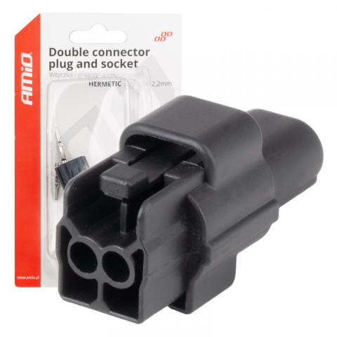 Electrice auto, camioane si remorci - Set 2 conectori, tata + mama etansi, de la 1 la 16 pini 2.2mm, auto/industrial