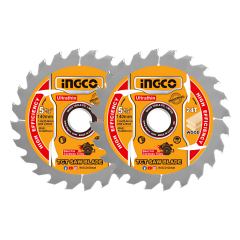 Set 2 Lame, Discuri cu Vidia Ultrasubtiri 140 mm, pentru Fierastrau Circular, prindere 20mm si 16mm [1]