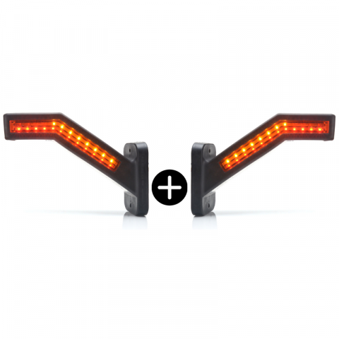 Set 2 lampi gabarit LED cu brat, semnalizare dinamica si stop, 12-24V, IP 66/68, 18.5cm [8]