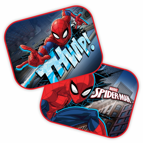 Set 2 Parasolare Auto Geam Spate, 44x35cm, Model SPIDER-MAN - Protectie Solara Copii