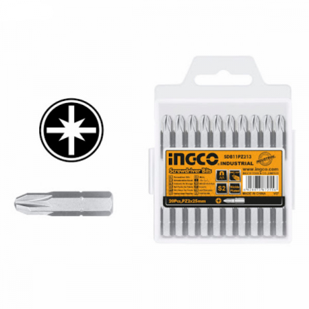 Accesorii scule electrice - Set 20 buc biti PZ2 - INGCO  SDB11PZ213